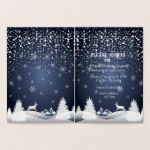 Carte Dorée Joyeux Noël et Bonne Année ! Neige d'hiver 2026 (Intérieur)