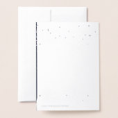 Carte Dorée Joyeux Noël et Bonne Année ! Neige d'hiver 2026 (Derrière avec enveloppe)