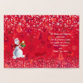 Carte Dorée Joyeux Noël et Bonne Année ! Neige XMAS 2026 (Intérieur)