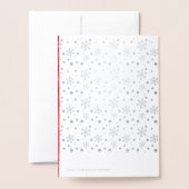 Carte Dorée Joyeux Noël et Bonne Année ! Neige XMAS 2026 (Derrière avec enveloppe)