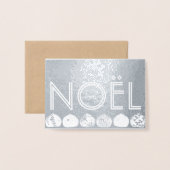 Carte Dorée Joyeux Noel French Christmas Photo Fcard (Devant avec enveloppe)