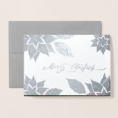 Carte Dorée Joyeux Noël. Luxe de Noël (Devant avec enveloppe)