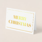 Carte Dorée Joyeux Noël moderne or photo (Devant)