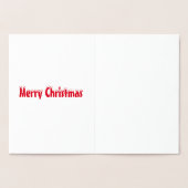 Carte Dorée Joyeux Noël - neige rouge blanc argent ou or (Intérieur)