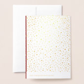 Carte Dorée Joyeux Noël. Photo calligraphie (Derrière avec enveloppe)