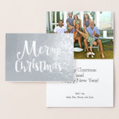 Carte Dorée Joyeux Noël Typographie (Affichage)