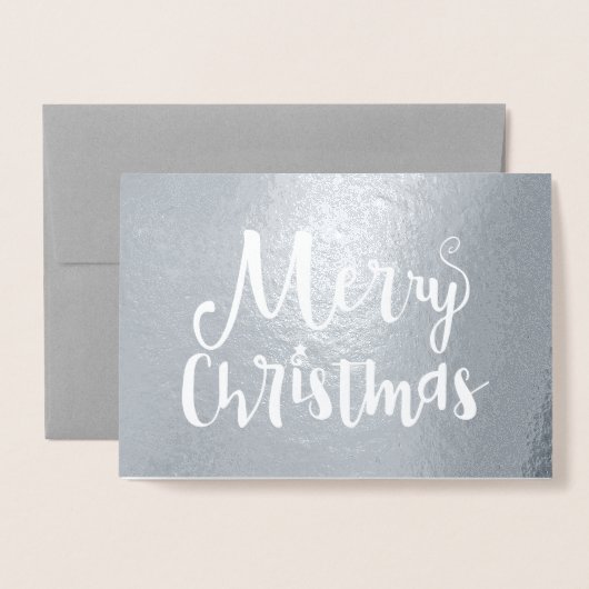 Carte Dorée Joyeux Noël Typographie (Devant avec enveloppe)