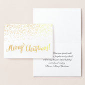 Carte Dorée Joyeux Noël Typographie moderne Script Étincelle (Affichage)