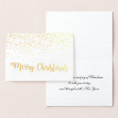 Carte Dorée Joyeux Noël Typographie Script Snowflakes (Affichage)