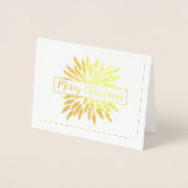 Carte Dorée Joyeux Noël Votre photo ici (Devant)