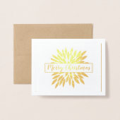 Carte Dorée Joyeux Noël Votre photo ici (Devant avec enveloppe)