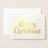 Carte Dorée Joyeux or de Noël (Devant avec enveloppe)