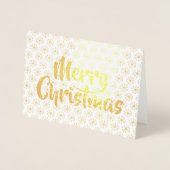 Carte Dorée Joyeux or de Noël (Devant)