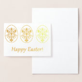 Carte Dorée Joyeux Pâques ! (Affichage)