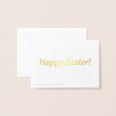 Carte Dorée Joyeux Pâques ! (Derrière avec enveloppe)
