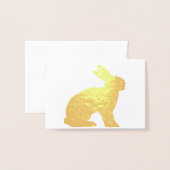 Carte Dorée Joyeux Pâques ! (Devant avec enveloppe)