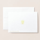 Carte Dorée Joyeux Pâques (Derrière avec enveloppe)
