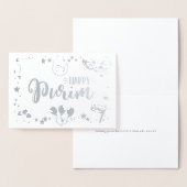 Carte Dorée Joyeux Purim (Affichage)