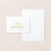 Carte Dorée Joyeux Quinceañera ! (Affichage)