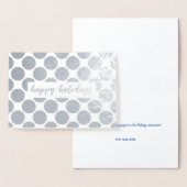 Carte Dorée Joyeux Script Pois d'argent (Affichage)