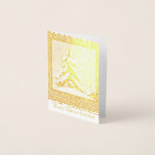 Carte Dorée Joyeux Solstice d'hiver ! (Devant)