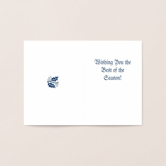 Carte Dorée Joyeux Solstice d'hiver ! (Intérieur)