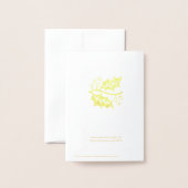 Carte Dorée Joyeux Solstice d'hiver ! (Derrière avec enveloppe)