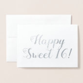 Carte Dorée Joyeux Sweet 16 ! (Devant avec enveloppe)