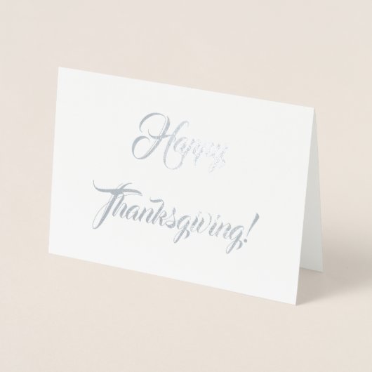 Carte Dorée Joyeux Thanksgiving ! (Devant)
