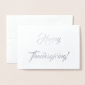Carte Dorée Joyeux Thanksgiving ! (Devant avec enveloppe)