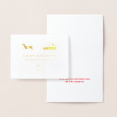 Carte Dorée JOYEUX VACANCES SANTA CLAUS Corporate Business Foi (Affichage)