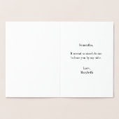 Carte Dorée Jr Bridesmaid Merci Gold Foil Card (Intérieur)