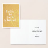 Carte Dorée Jr Bridesmaid Merci Gold Foil Card (Affichage)