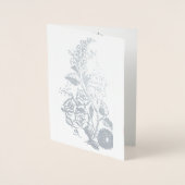 Carte Dorée Kalocsai élégant - argent de luxe sur blanc (Devant)