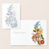 Carte Dorée Kalocsai élégant - argent de luxe sur blanc (Affichage)