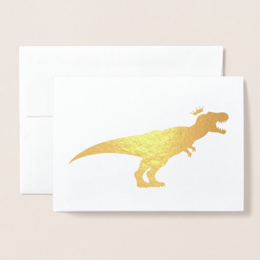 Carte Dorée King T-Rex (Devant avec enveloppe)
