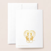 Carte Dorée La belle Saint-Valentin de Cat  (Derrière avec enveloppe)