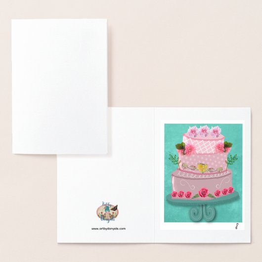 Carte Dorée La Célébration Rose (Affichage)