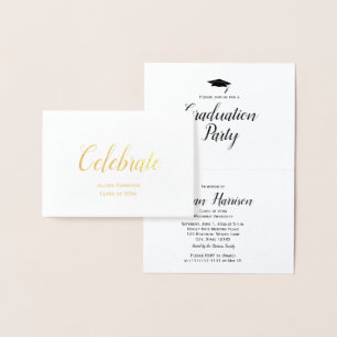 Carte Dorée La coutume célèbrent l'invitation de fête de