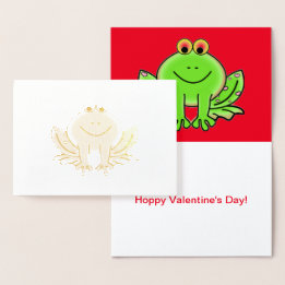 Carte Dorée La Grenouille de Saint Valentin sur le flacon d'or