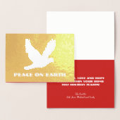 Carte Dorée La paix de l'or sur Terre Noël (Affichage)