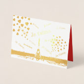 Carte Dorée La Saint-Valentin à Paris (Devant)