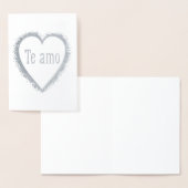 Carte Dorée L'amo, je t'aime en espagnol (Affichage)