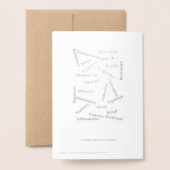 Carte Dorée Langues Merci multilingue Typographie argent (Derrière avec enveloppe)