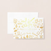 Carte Dorée Le Bonheur est Fait Maison Recette de Cuisine Fami (Devant avec enveloppe)