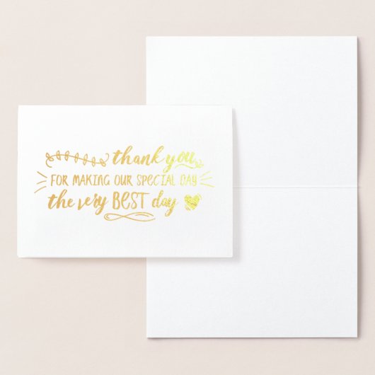 Carte Dorée Le charme du Merci Mariage (Affichage)