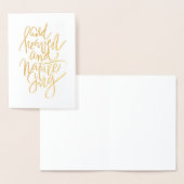 Carte Dorée Le ciel et la nature chantent Noël Noël manuscrit (Affichage)