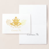 Carte Dorée Le Claddagh (en or) (Affichage)