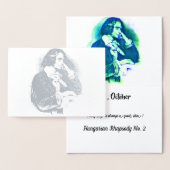 Carte Dorée le jeune Franz Liszt - portrait argent (Affichage)