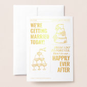 Carte Dorée Le Journal Mariage De Luxe Vows, Ses Voix Mariages (Derrière avec enveloppe)